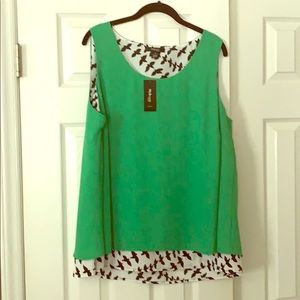 NWT Style & Co Malibu layered tank.